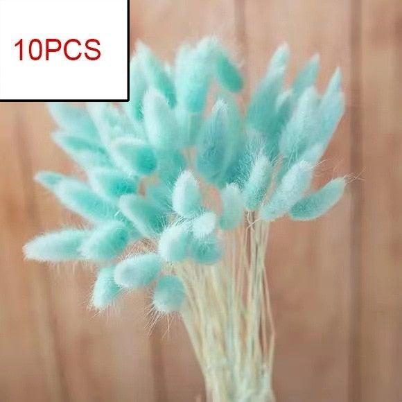 10PCS Bulrush Natural Dried Flowers Artificial Pampas Grass Decor Phragmites Fake Flower Wedding Home Decoration Floor Vase Filler for Living Room Kitchen Decor