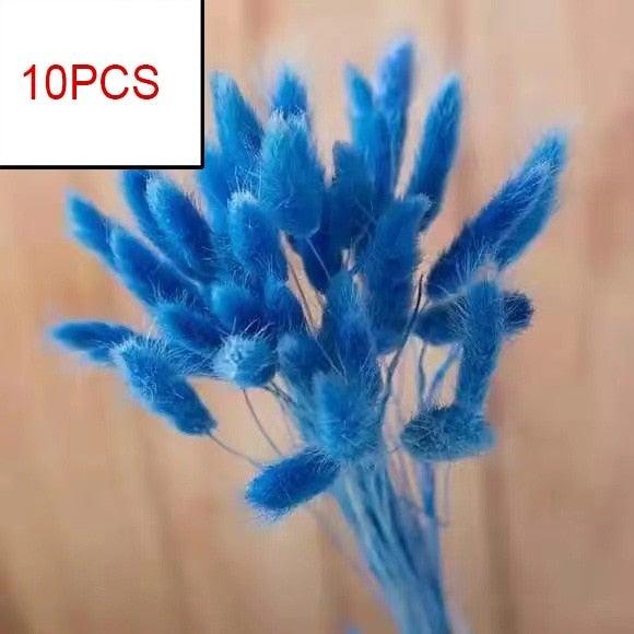 10PCS Bulrush Natural Dried Flowers Artificial Pampas Grass Decor Phragmites Fake Flower Wedding Home Decoration Floor Vase Filler for Living Room Kitchen Decor