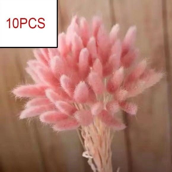 10PCS Bulrush Natural Dried Flowers Artificial Pampas Grass Decor Phragmites Fake Flower Wedding Home Decoration Floor Vase Filler for Living Room Kitchen Decor