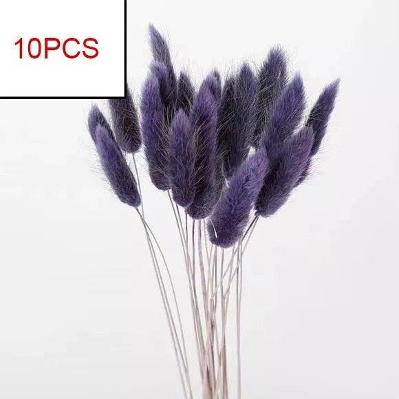 10PCS Bulrush Natural Dried Flowers Artificial Pampas Grass Decor Phragmites Fake Flower Wedding Home Decoration Floor Vase Filler for Living Room Kitchen Decor