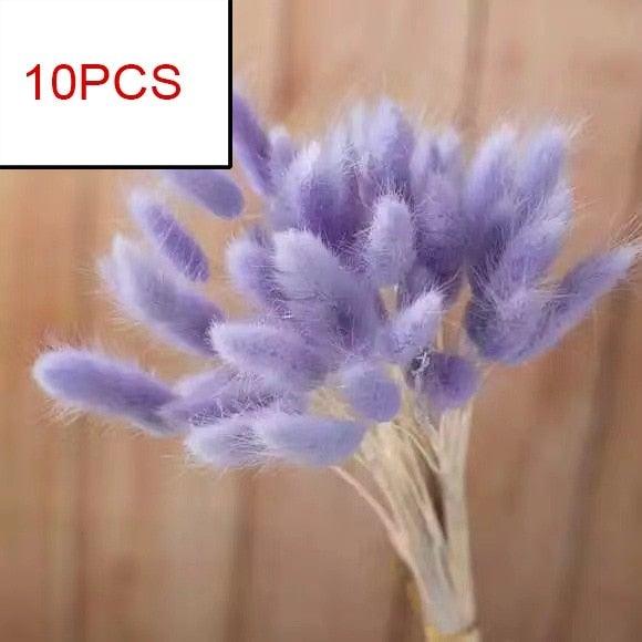 10PCS Bulrush Natural Dried Flowers Artificial Pampas Grass Decor Phragmites Fake Flower Wedding Home Decoration Floor Vase Filler for Living Room Kitchen Decor