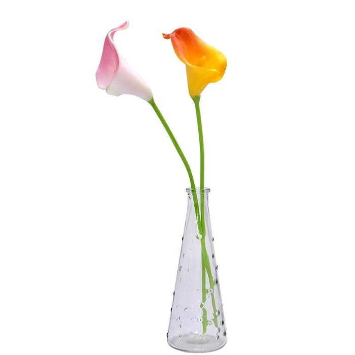 10Pcs High Quality Real Touch Calla Lily Artificial Flowers Bouquet For Wedding Bridal Home Kitchen Table Flower Decoration Home Decor