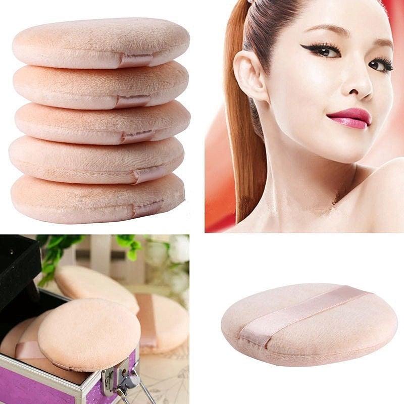 10pcs Professional Round Shape Face Body Powder Portable Soft Cosmetic Puff Makeup Sponge and Makeup Puff For Liquid Foundation