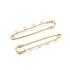 10pcs/lot Safety Pins Brooch Blank Base Brooch Pins 50/80/90mm Pins 3/5 Rings Jewelry Pin for Jewelry Making Women's Brooch Pins Pullover Scarf Clips Stainless Steel Heavy Duty Safety Pin