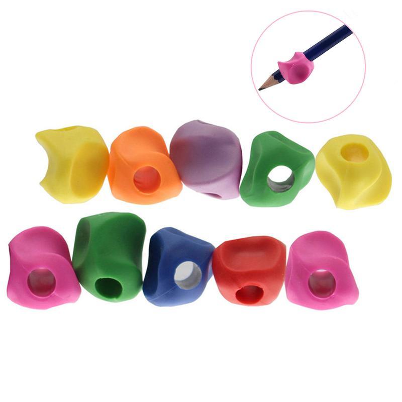 10pcs/lot Silicone Pen Baby Learning Writing Tool Correction Device Fish Pencil Grasp Writing Aid Grip Stationery Pen Holder Child Writing Aid for Kids Silicone Writing Aid Additional Writing Aid Set Ergonomic Pen