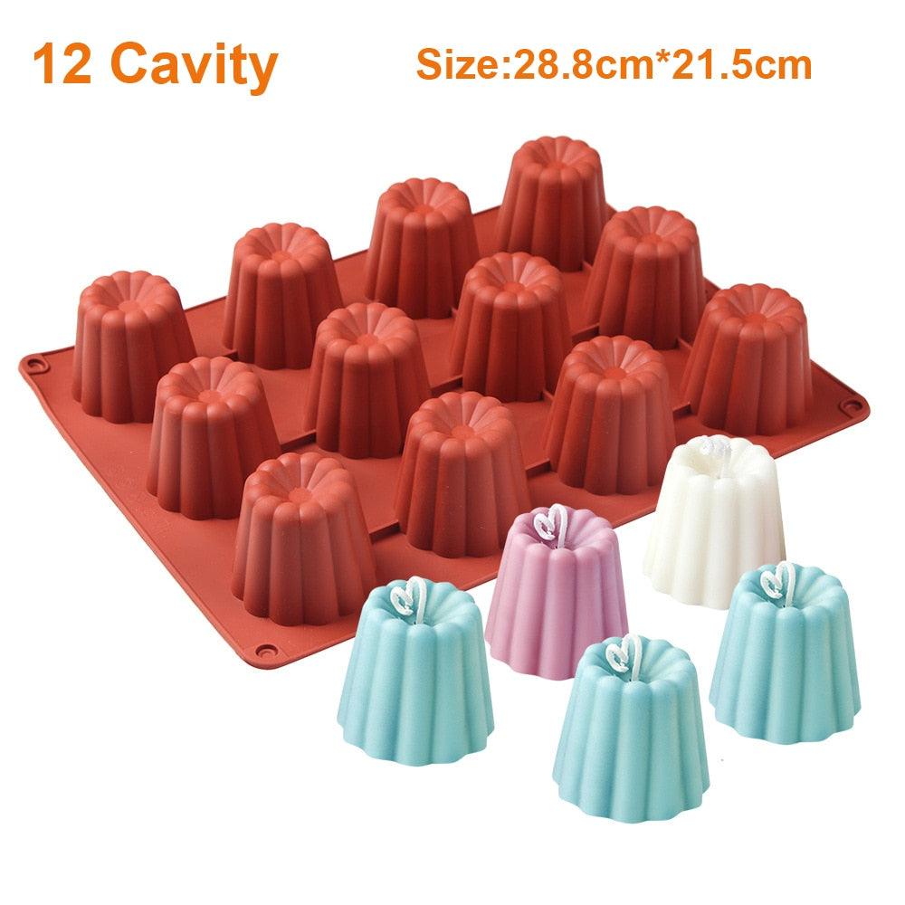 12 Cavity Silicone Mold Cake Mold Muffin Cupcake Baking Tray Dessert Pastry Cake Decorating Tools Nonstick Cannel Mold Baking Cake Pan For Bread Muffin Cake Baking Pan Kitchen Baking Molds