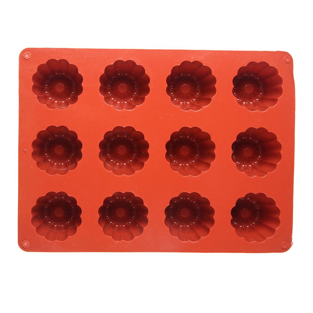 12 Cavity Silicone Mold Cake Mold Muffin Cupcake Baking Tray Dessert Pastry Cake Decorating Tools Nonstick Cannel Mold Baking Cake Pan For Bread Muffin Cake Baking Pan Kitchen Baking Molds