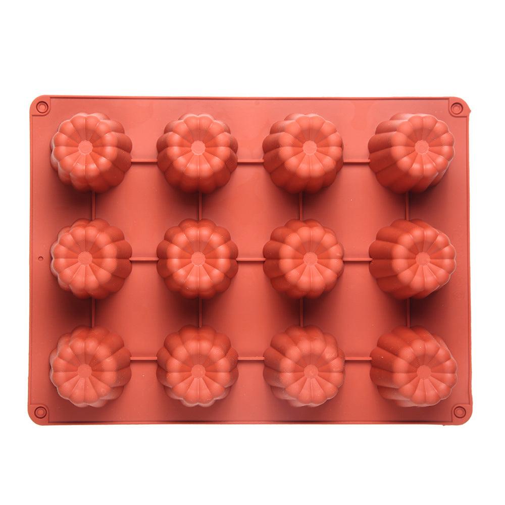 12 Cavity Silicone Mold Cake Mold Muffin Cupcake Baking Tray Dessert Pastry Cake Decorating Tools Nonstick Cannel Mold Baking Cake Pan For Bread Muffin Cake Baking Pan Kitchen Baking Molds