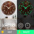 12 Inch Luminous Wall Clock Wall Clock Luminous Wall Clock Wood Silent Light in Dark Night Nordic Fashion Wall Clock Non Ticking Clock with Night Light Wood Silent light in dark night Nordic Fashion Wall Clock Non Ticking Clock With Night Light