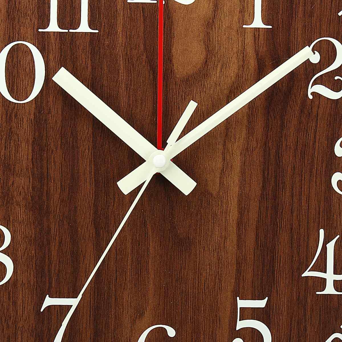 12 Inch Luminous Wall Clock Wall Clock Luminous Wall Clock Wood Silent Light in Dark Night Nordic Fashion Wall Clock Non Ticking Clock with Night Light Wood Silent light in dark night Nordic Fashion Wall Clock Non Ticking Clock With Night Light