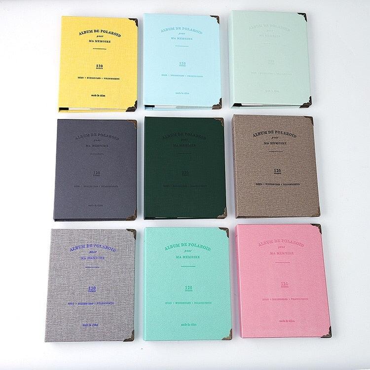 120 Pockets PU Leather Photo Album for 3 inch Instant Polaroid Mini DIY Photo Albums Birthday Gift Family Scrapbook Albums Family Anniversary Gift For Couple