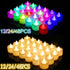 12/24/48pcs Flameless LED Tea light Tea Candles Wedding Light Romantic Candles  Realistic Tea Lights Candles LED Tea light Candles Flickering Bright Tea lights Battery Operated Candles Flameless Candles Lights for  Birthday Party Wedding Decorations