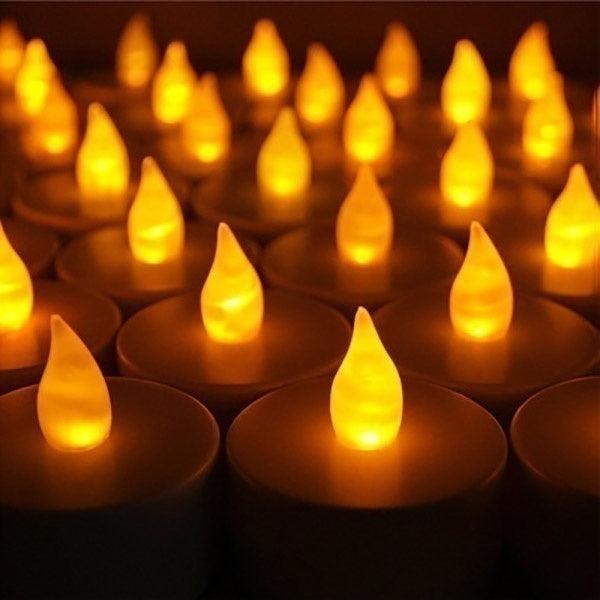 12/24/48pcs Flameless LED Tea light Tea Candles Wedding Light Romantic Candles  Realistic Tea Lights Candles LED Tea light Candles Flickering Bright Tea lights Battery Operated Candles Flameless Candles Lights for  Birthday Party Wedding Decorations