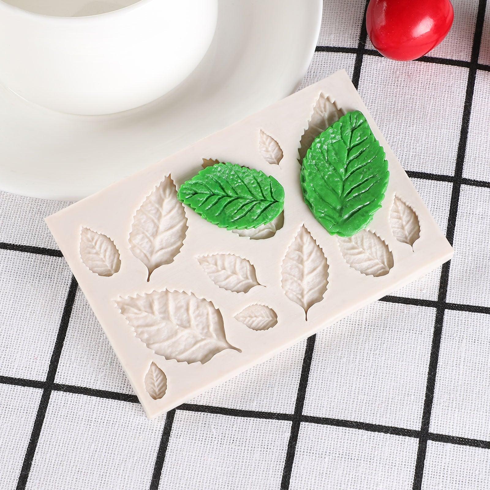 1/2/3Pcs 3D Silicone Baking Mold Butterfly Leaf Mould Chocolate Fondant Cake Decorating Tool Temperature Resistance 3D Leaf Shaped Silicone Mold Fondant Mold Cupcake Cake Decoration