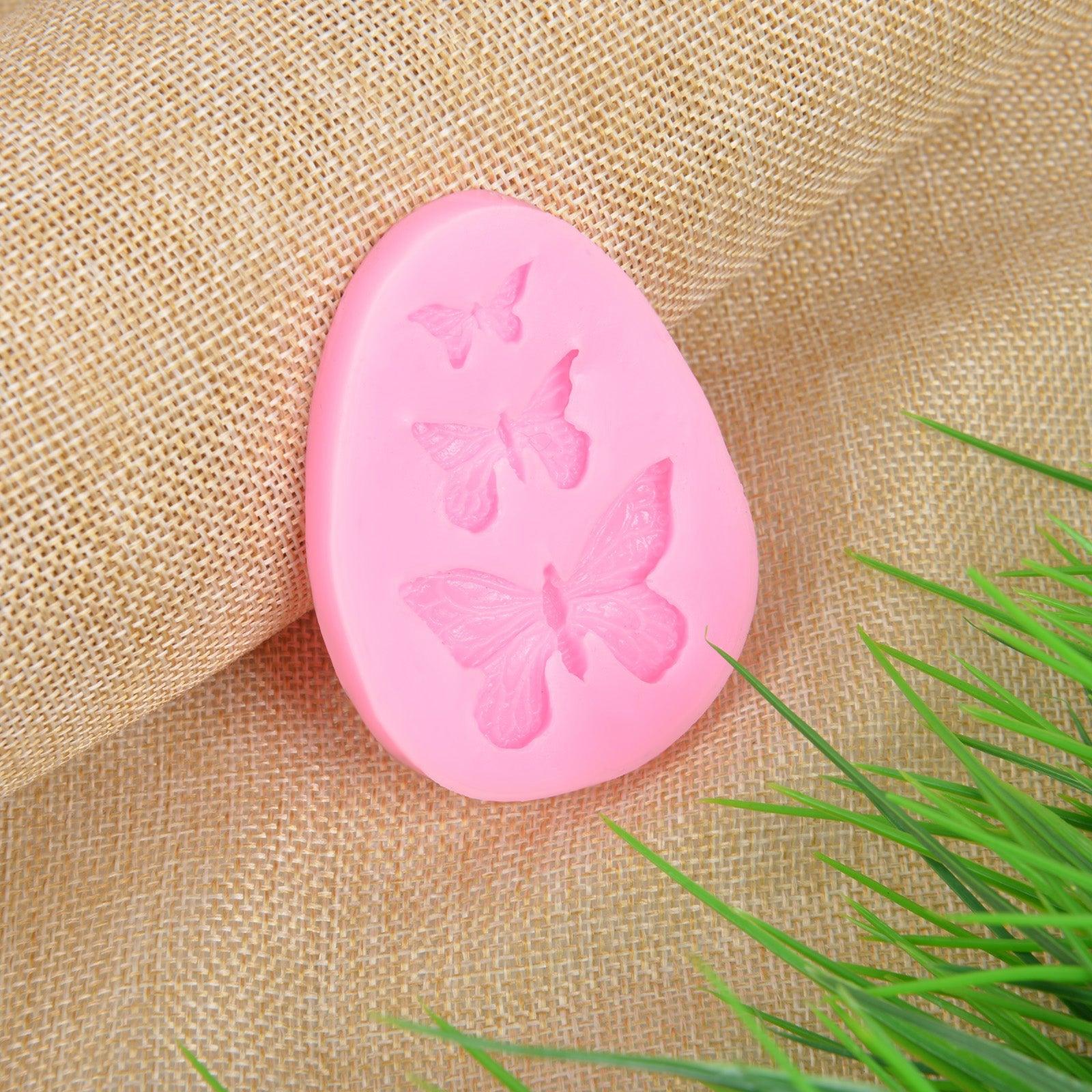 1/2/3Pcs 3D Silicone Baking Mold Butterfly Leaf Mould Chocolate Fondant Cake Decorating Tool Temperature Resistance 3D Leaf Shaped Silicone Mold Fondant Mold Cupcake Cake Decoration