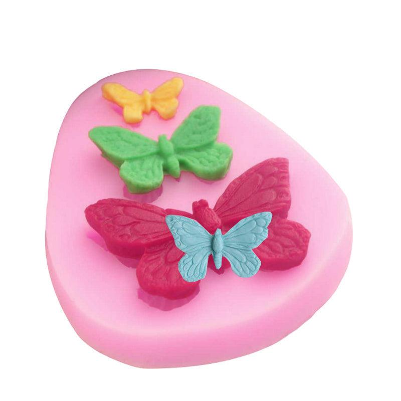 1/2/3Pcs 3D Silicone Baking Mold Butterfly Leaf Mould Chocolate Fondant Cake Decorating Tool Temperature Resistance 3D Leaf Shaped Silicone Mold Fondant Mold Cupcake Cake Decoration