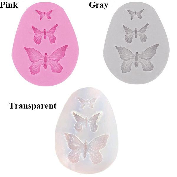 1/2/3Pcs 3D Silicone Baking Mold Butterfly Leaf Mould Chocolate Fondant Cake Decorating Tool Temperature Resistance 3D Leaf Shaped Silicone Mold Fondant Mold Cupcake Cake Decoration