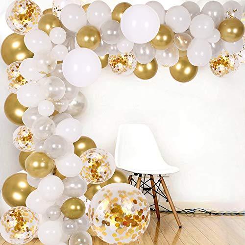 133pcs Confetti Gold Silver And White Balloon Arch Garland Kit For Bridal Baby Shower Wedding Birthday Graduation party Luxury Birthday Party Decoration - STEVVEX Balloons - 133pcs balloons, 90, anniversery balloons, attractive balloons, Baby Balloons, baby shower balloons, balloon, balloons, birthday party gold themed, gold balloons, gold themed balloons, latex gold balloons, perfect themed party balloons, pretty party balloons, silver balloons, white gold ballons, white themed party - Stevvex.com