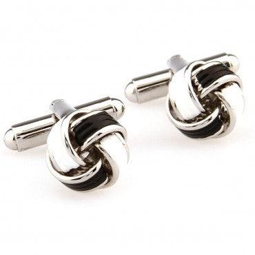 16 Designs Metal Knots Cufflink Unique Party Cuff Link For Wedding Business Gift Knot Stainless Steel Cufflinks For Dad Father Grand-Father Great Gift For Special Event