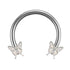 16G Butterfly Horseshoe Nose Rings Earrings Septum Ring Tragus Piercing Earring Hoop Lip Horseshoe Piercing Retainer Helix Hoop Ear Earring Nostril Piercing  Surgical Steel Horseshoe Circular Rings Nose Eyebrow Tragus Lip Ear Hoop Ring Piercing Jewelry