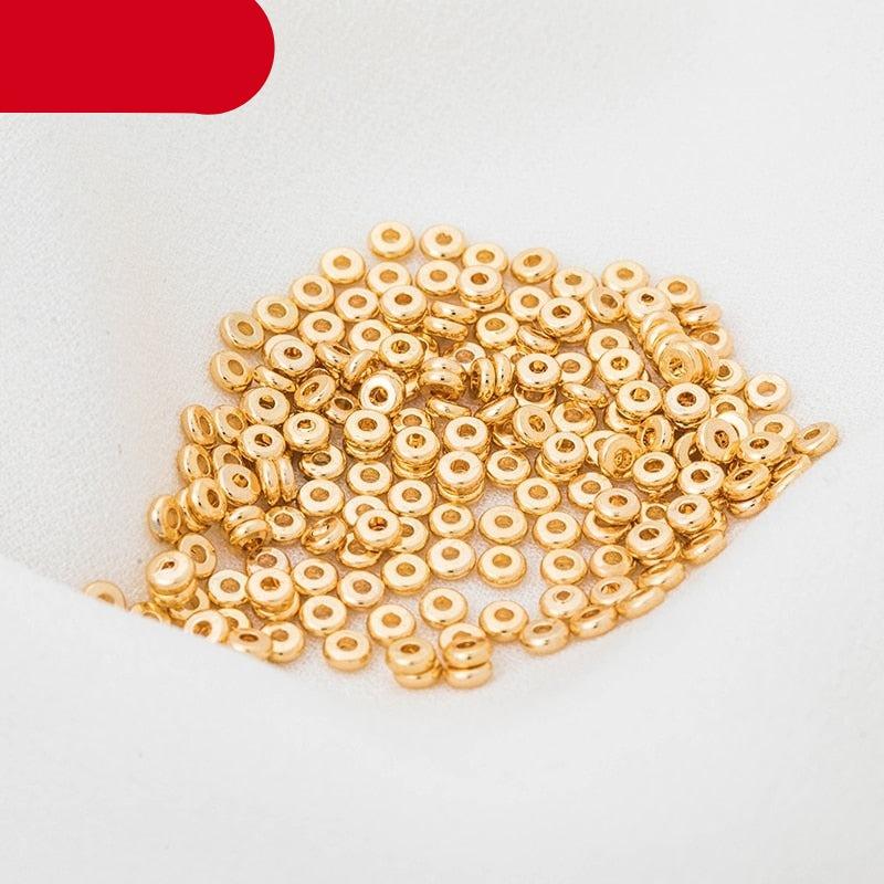 18k Gold Plated Spacer Beads For Bracelet Making Beads For Beading Jewelry Fittings Jewelry Making Supplies Rose Gold Filled Spacer Beads for Jewelry Making