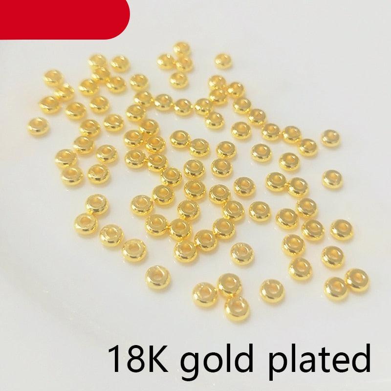 18k Gold Plated Spacer Beads For Bracelet Making Beads For Beading Jewelry Fittings Jewelry Making Supplies Rose Gold Filled Spacer Beads for Jewelry Making