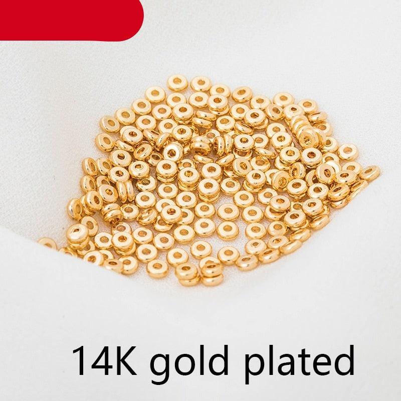 18k Gold Plated Spacer Beads For Bracelet Making Beads For Beading Jewelry Fittings Jewelry Making Supplies Rose Gold Filled Spacer Beads for Jewelry Making