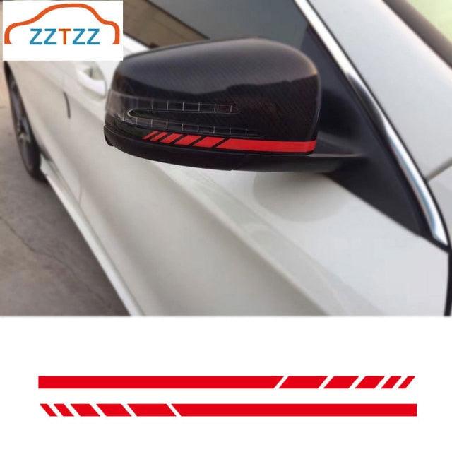 1Pair Car Rear View Mirror Sticker Reflective Decal Vinyl Sticker Decal Stripe Sticker  Car Rear View Mirror Stickers Car Body Stickers Waterproof Reflective Car Side Stickers Auto Side Stripe Decals  Side Mirror Reflective Decals Auto Rearview Stickers