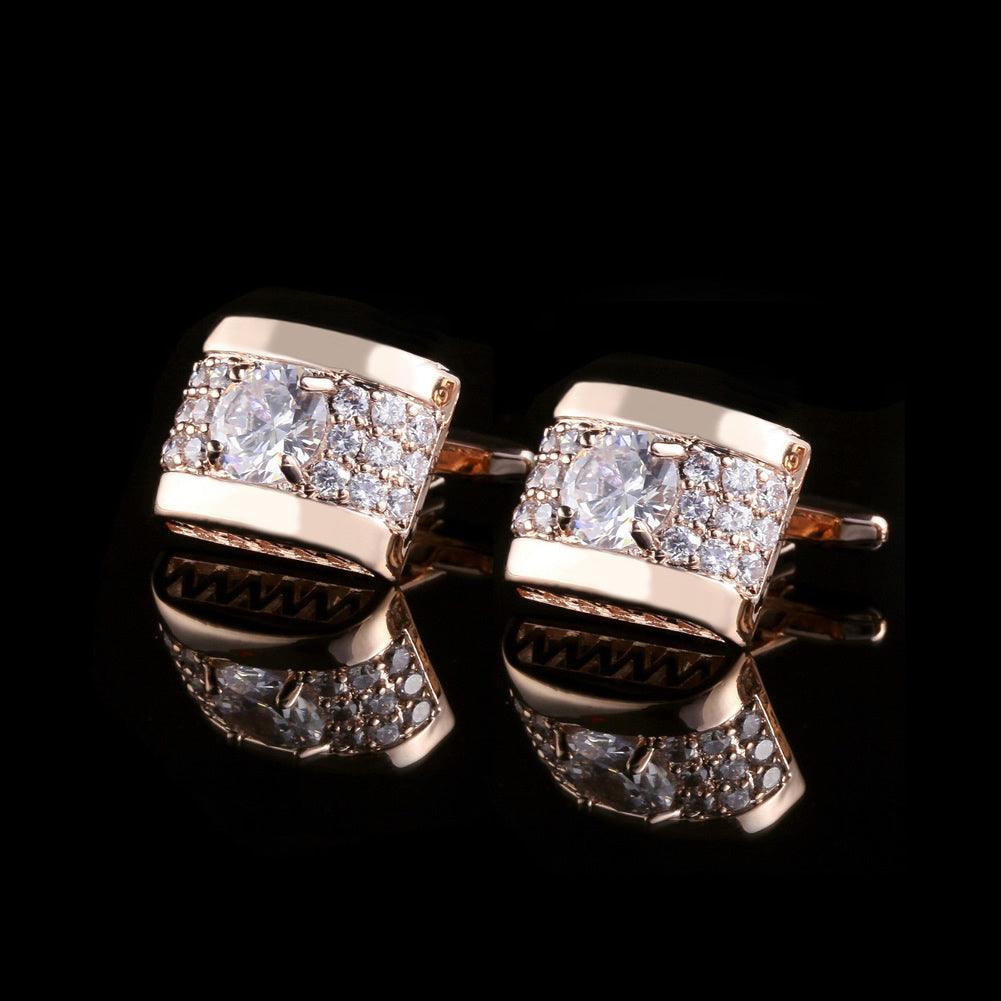 1Pair Rhinestone Mens Cufflinks Shirt Cuff Links Wedding Party Gift Tuxedo Party Special Occasions Cufflinks Formal Set Unique Cufflinks Set Charming Cufflinks