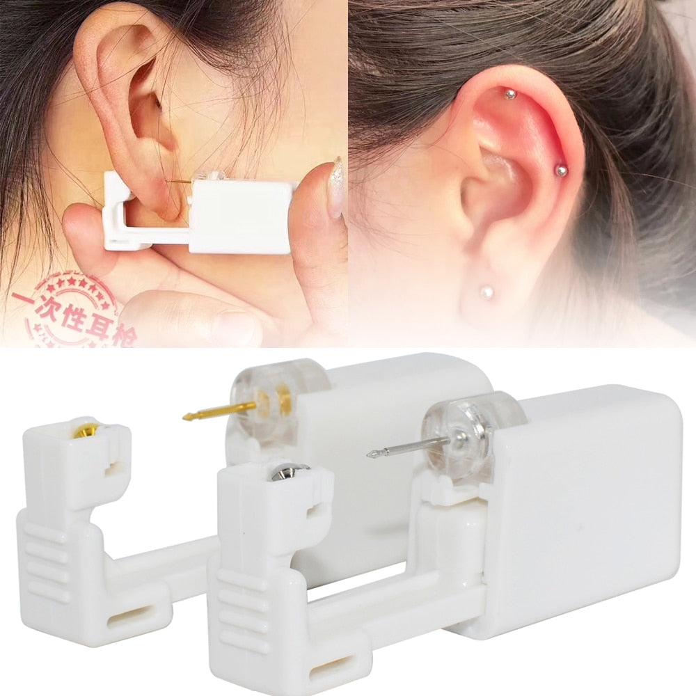 1PC 316L Surgical Steel Ear Stud Disposable Sterile Piercing Stud with Safe Ball Buckle Set Piercing Gun Stud Earrings with CZ Ear Stud Kits New Generation Ear Piercing Kits Body Piercing Jewelry Surgical Steel Materia, Ideal Gifts for Women Men Girls