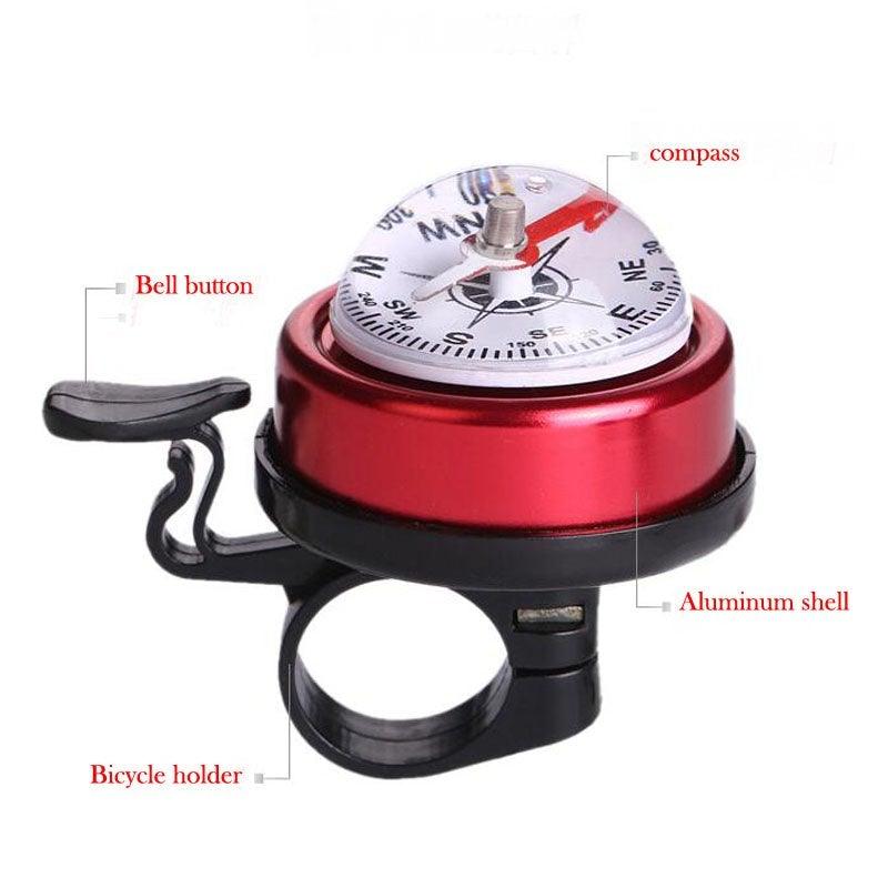 1PC Bicycle Bell Bike Compass Bicycle Bells Mountain Bike Handlebar Compass Ring Aluminum Cycling Bicycle Accessories Bike Horn Bicycle Bell Aluminum Alloy Ring Bell Horn Sound Alarm Mountain Bike Bell Compass Bell Riding Equipment Accessories