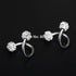 1pc Crystal Double Balls Twisted Helix Cartilage Earring Piercing Body Jewelry Ear Labret Ring Surgical Stainless Steel Helix Cartilage Tragus Stud Earring Hoops Twist Helix Earring 316L Stainless Steel Piercing Earrings Stud Body Piercing for Women