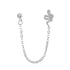 1pc Crystal Pearl Moon Snake Tassel Earrings Hoop Earing Chain Helix Piercing Stud Cuff Earrings for Women Ear Jewelry Women Earring with Cuff Chain for Girls Ear Clips Ear Wraps Cuff Earrings Dangle Earrings Helix Cartilage Clip On Christmas Jewelry