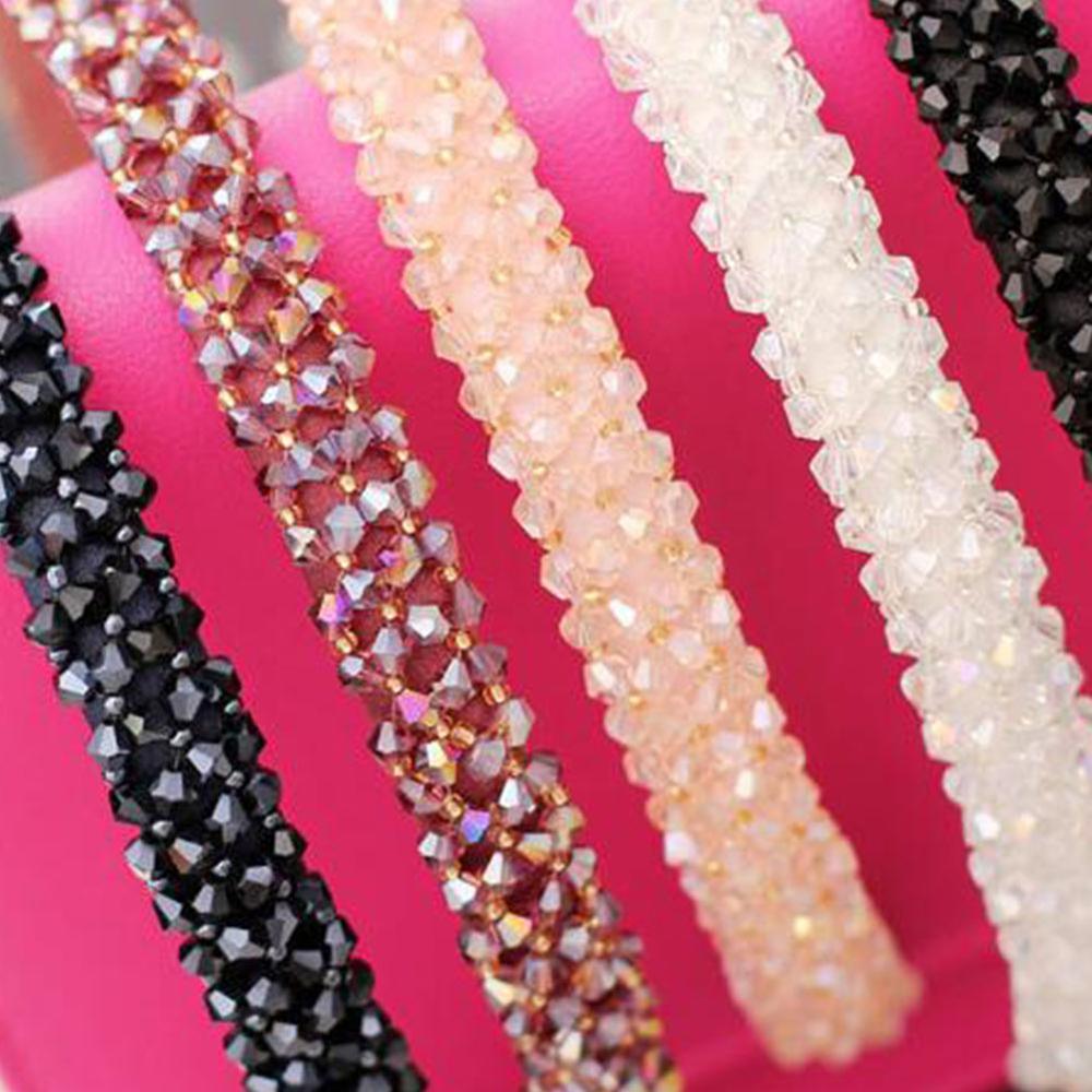 1Pc Crystal Rhinestone Pearl Hair Hoop Headband Bridal Wedding Hair Accessories Girl Beauty Headwear Headdress Women Headpieces