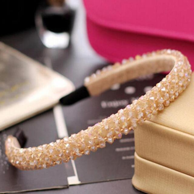 1Pc Crystal Rhinestone Pearl Hair Hoop Headband Bridal Wedding Hair Accessories Girl Beauty Headwear Headdress Women Headpieces