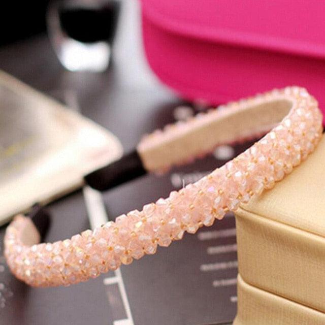 1Pc Crystal Rhinestone Pearl Hair Hoop Headband Bridal Wedding Hair Accessories Girl Beauty Headwear Headdress Women Headpieces