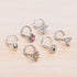 1pc CZ Crystal Nose Stud Piercing Stainless Steel Nose Rings Nostril  Ring Piercing Nose Stud Rings Screw Piercing Jewelry Nose Studs Piercing Stainless Steel Flower Cubic Zirconia Nostril Screw Nose Rings Hoop  L Shape Studs for Women Body Jewelry Gift