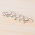 1pc CZ Crystal Nose Stud Piercing Stainless Steel Nose Rings Nostril  Ring Piercing Nose Stud Rings Screw Piercing Jewelry Nose Studs Piercing Stainless Steel Flower Cubic Zirconia Nostril Screw Nose Rings Hoop  L Shape Studs for Women Body Jewelry Gift