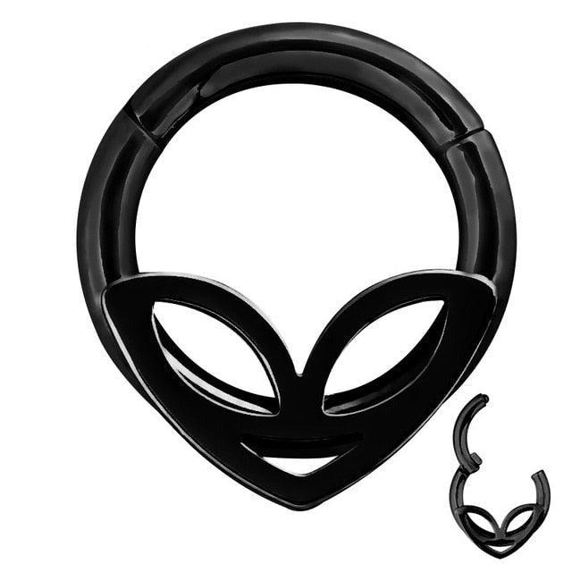 1PC Double Layers Steel Clicker Segment Nose Hoop Rings Hinged Ear Nose Septum Piercing Women Men Nose Tiny Helix Cartilage Tragus Ring Body Jewelry Fake Crystal Nose Piercing Body Jewelry Floral Nose Hoop Nostril Nose Ring