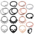 1PC Double Layers Steel Clicker Segment Nose Hoop Rings Hinged Ear Nose Septum Piercing Women Men Nose Tiny Helix Cartilage Tragus Ring Body Jewelry Fake Crystal Nose Piercing Body Jewelry Floral Nose Hoop Nostril Nose Ring