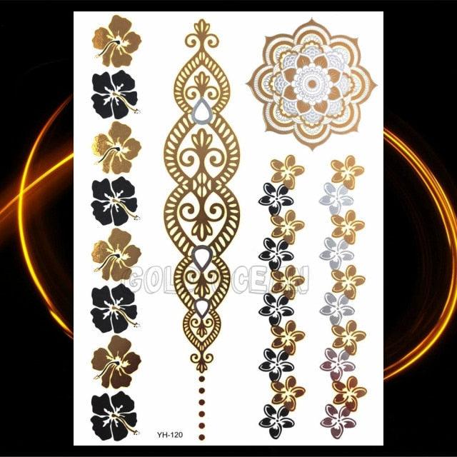 1PC Gold Chain Bracelet Tattoo Sticker Summer Style Fake Jewelry Temporary Tattoo Waterproof Gold Sliver Glitter Body Face Tattoo For Womens - STEVVEX Beauty - 103, Arm Tattoo, Beauty, Body Tattoo, Face Tattoo, Feather Tattoo, Girls Tattoo, Glitter Tattoo, Gold Tattoo, Leg Tattoo, Luxury Tattoo, Metallic Tattoo, Party Tattoo, Silver Tattoo, Tattoo, Waterproof Tattoo, Women Tattoo, Womens Tattoo - Stevvex.com