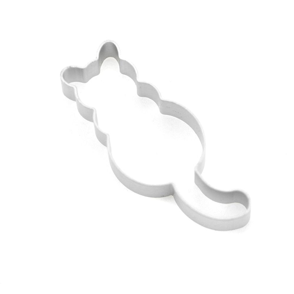 1PC Kitchen Cookie Cutter Cat Shaped Aluminium Mold Sugarcraft Cake Cookies Pastry Baking Cutter Mould Cake Decorating Tools Cute Cat Cookie Cutter Mold Cookie Stamp Perfect For Baking Treats Cookies And Crafts