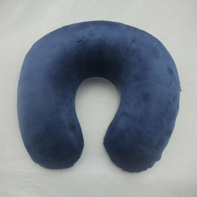 1PC New U Shaped Travel Pillow Car Air Flight Inflatable Pillows Neck Support Headrest Cushion Soft Nursing Cushion Black U-Shape Travel Pillow Automatic Air Inflatable Airplane Car Pillows Ring Pillow Folding Press Type Bed Pillows