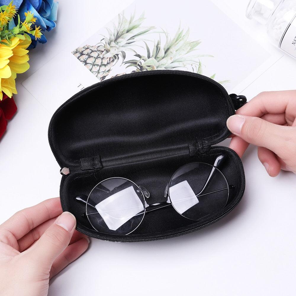 1PC Portable Peanut Stone Shape EVA Sunglasses Box Zipper Closure Eye Glasses Protective Case Holder Eyewear Travel Zipper Eyeglasses Frame Glasses Case Hook For Mens And Womens