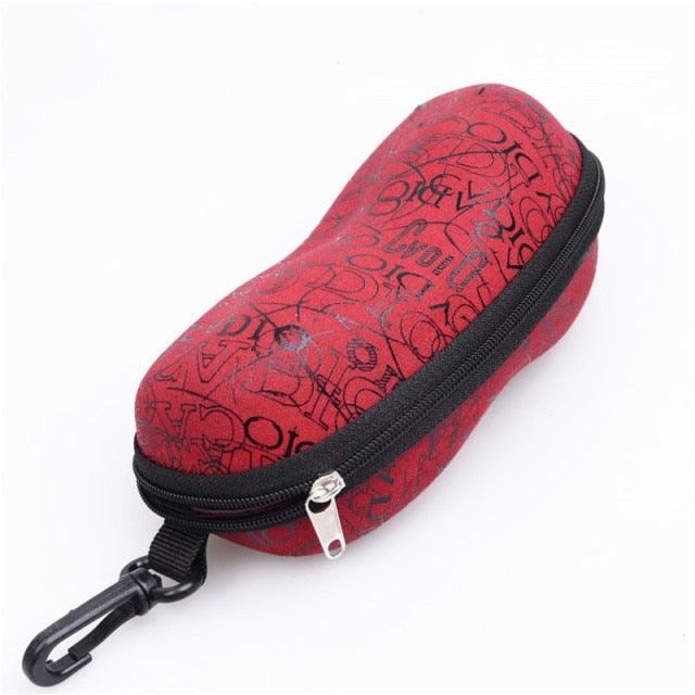 1PC Portable Peanut Stone Shape EVA Sunglasses Box Zipper Closure Eye Glasses Protective Case Holder Eyewear Travel Zipper Eyeglasses Frame Glasses Case Hook For Mens And Womens