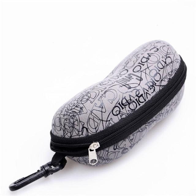 1PC Portable Peanut Stone Shape EVA Sunglasses Box Zipper Closure Eye Glasses Protective Case Holder Eyewear Travel Zipper Eyeglasses Frame Glasses Case Hook For Mens And Womens