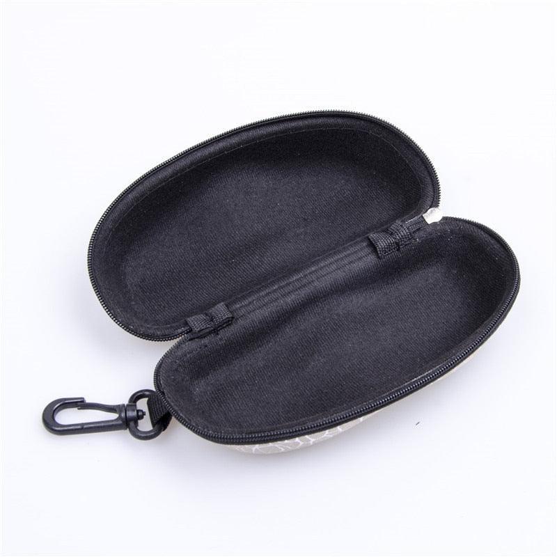 1PC Portable Peanut Stone Shape EVA Sunglasses Box Zipper Closure Eye Glasses Protective Case Holder Eyewear Travel Zipper Eyeglasses Frame Glasses Case Hook For Mens And Womens