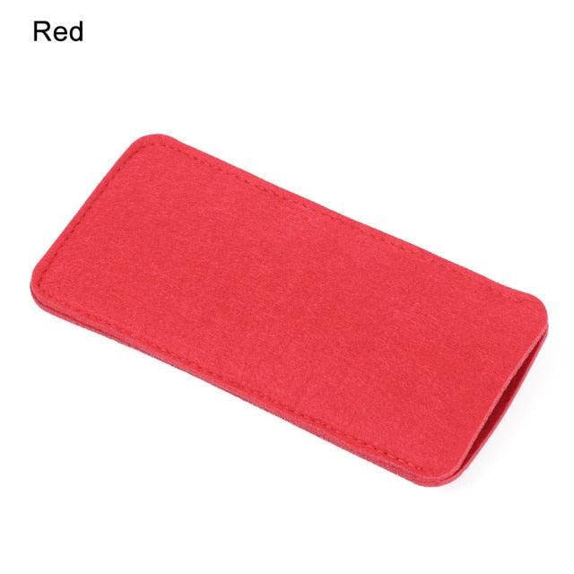 1Pc Portable Soft Wool Felt Cloth Glasses Case Bag Multifunctional Sunglasses Case Fashion Zipper Eyeglasses Pouch Soft Felt Slip In Pouch Simple Case For Sunglasses