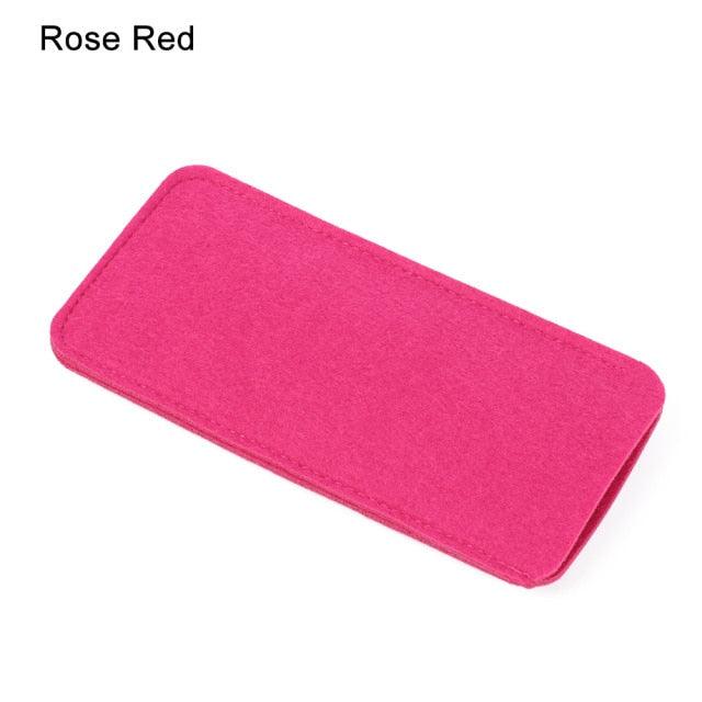 1Pc Portable Soft Wool Felt Cloth Glasses Case Bag Multifunctional Sunglasses Case Fashion Zipper Eyeglasses Pouch Soft Felt Slip In Pouch Simple Case For Sunglasses