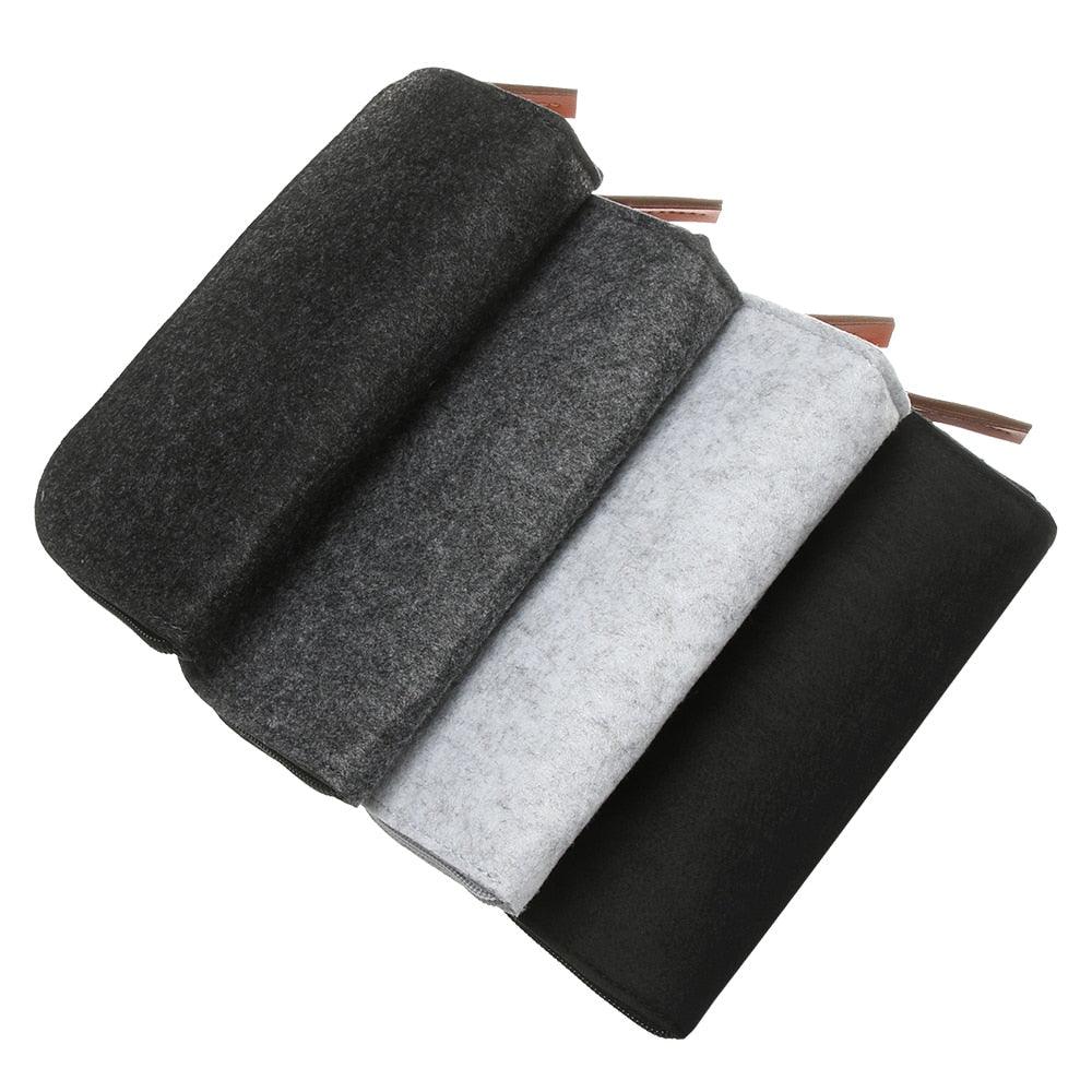 1Pc Portable Soft Wool Felt Cloth Glasses Case Bag Multifunctional Sunglasses Case Fashion Zipper Eyeglasses Pouch Soft Felt Slip In Pouch Simple Case For Sunglasses